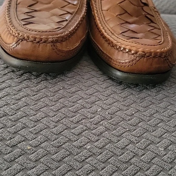 Johnston & Murphy Brown Woven Leather Loafer Style 20 8436 SZ 9.5 M - Picture 6 of 10